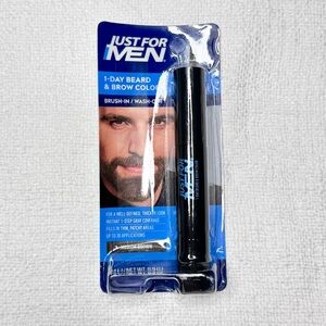 NEW Just For Men 1-Day Beard and Brow Color Med Brown